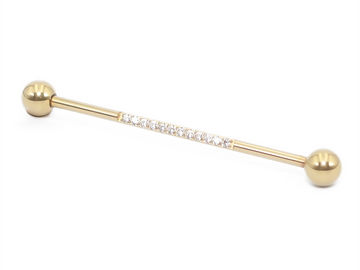 Premium Barbell mit Kristallen Mitte