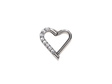 Jewelled Heart Hinged Clicker
