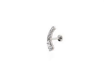 CRYSTAL BOW PUSH FIT LABRET