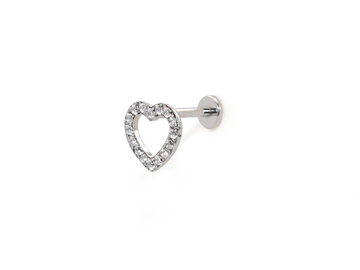 JEWELLED HEART INTERNAL LABRET
