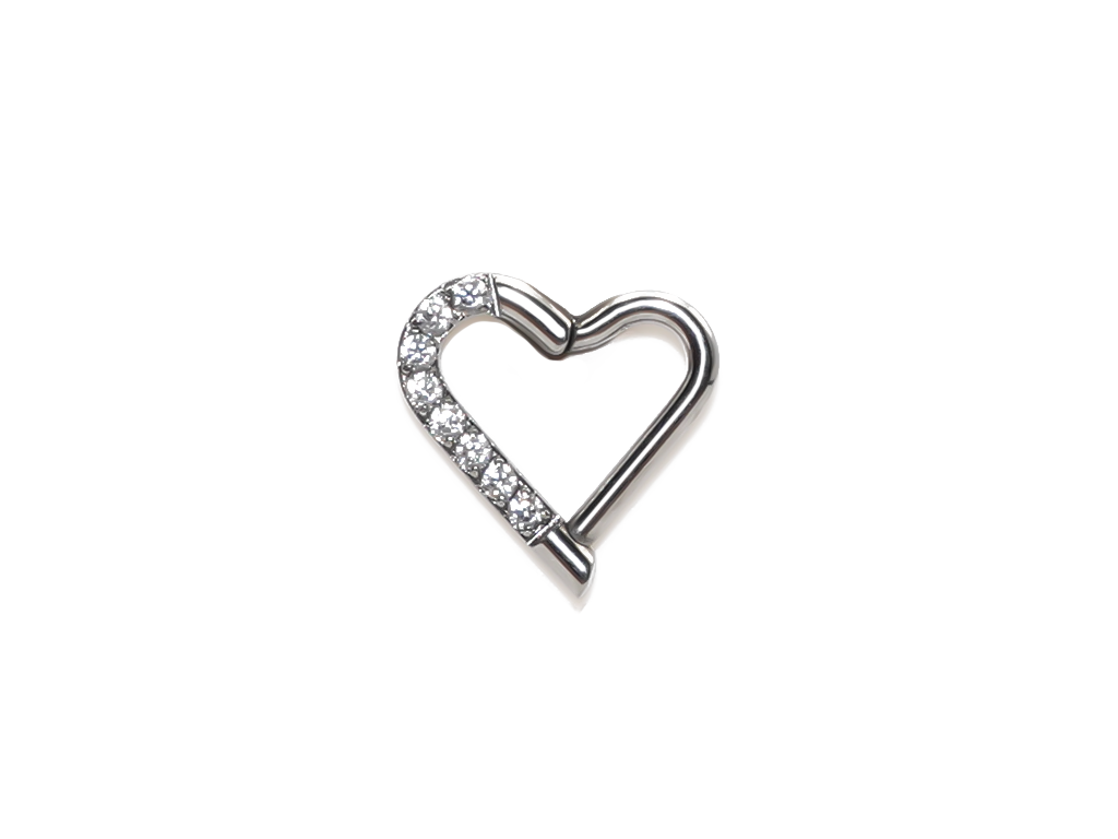 Jewelled Heart Hinged Clicker