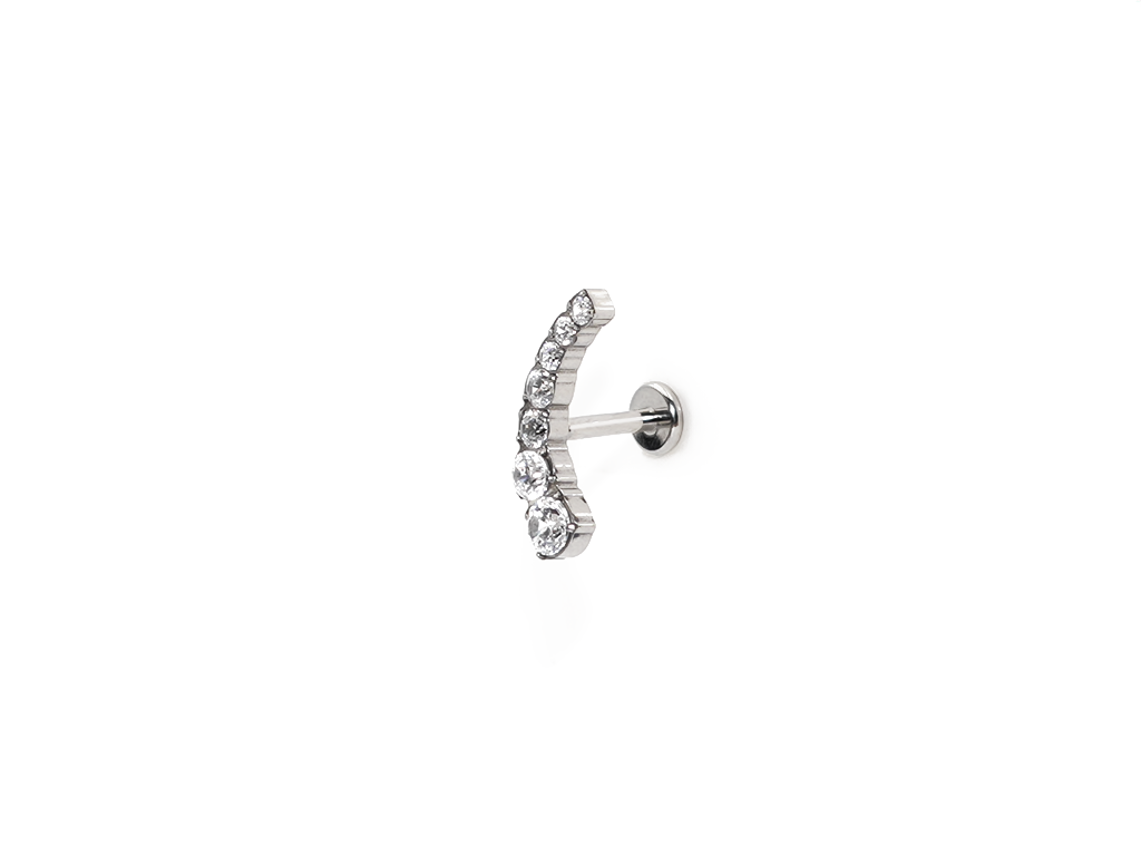 CRYSTAL BOW PUSH FIT LABRET