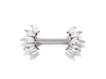 Curved Crystal Nipple Barbell